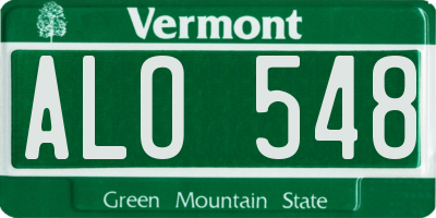 VT license plate ALO548
