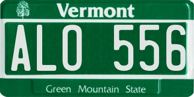 VT license plate ALO556