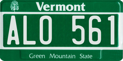 VT license plate ALO561