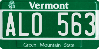 VT license plate ALO563
