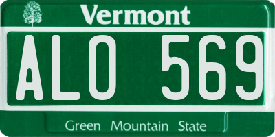 VT license plate ALO569