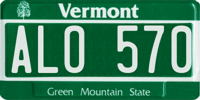 VT license plate ALO570