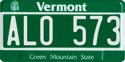 VT license plate ALO573