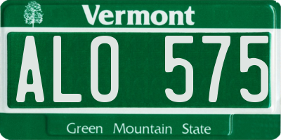VT license plate ALO575