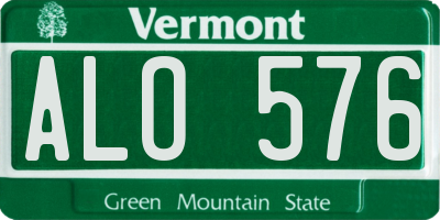 VT license plate ALO576