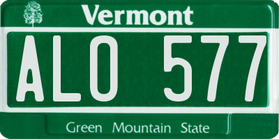 VT license plate ALO577