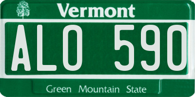 VT license plate ALO590