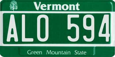 VT license plate ALO594