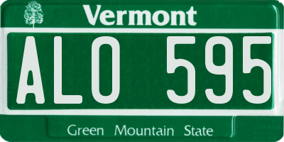 VT license plate ALO595