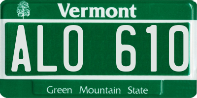VT license plate ALO610