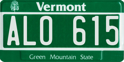 VT license plate ALO615