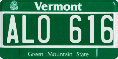 VT license plate ALO616