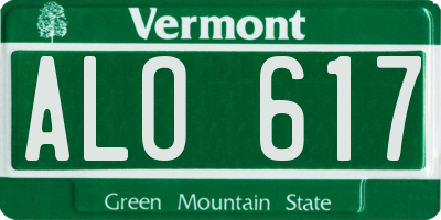 VT license plate ALO617