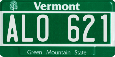 VT license plate ALO621