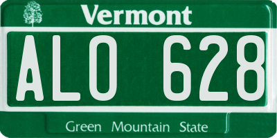 VT license plate ALO628