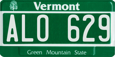 VT license plate ALO629