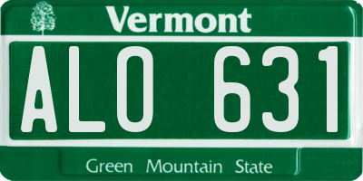 VT license plate ALO631