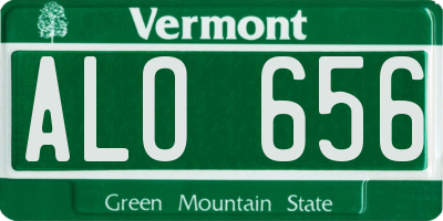 VT license plate ALO656