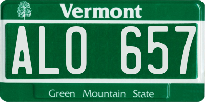 VT license plate ALO657