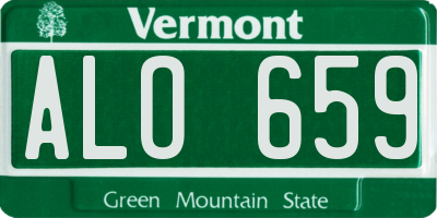 VT license plate ALO659
