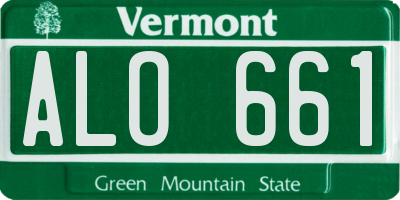 VT license plate ALO661