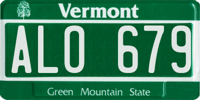 VT license plate ALO679