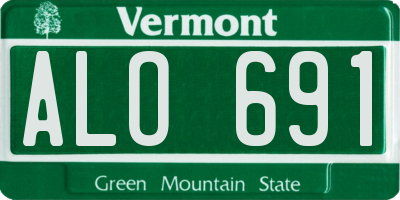 VT license plate ALO691
