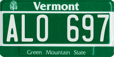 VT license plate ALO697