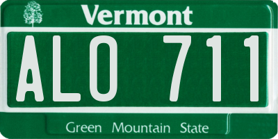 VT license plate ALO711
