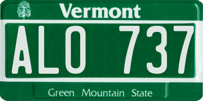VT license plate ALO737