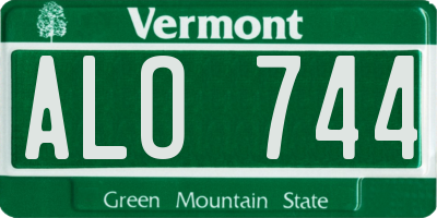 VT license plate ALO744