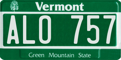 VT license plate ALO757