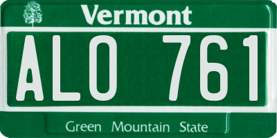 VT license plate ALO761
