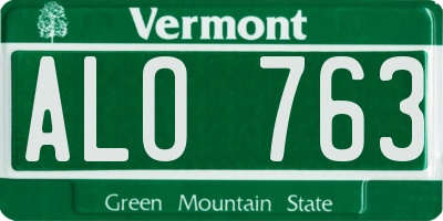 VT license plate ALO763
