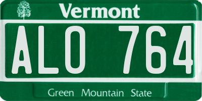 VT license plate ALO764