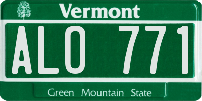 VT license plate ALO771