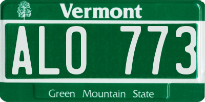 VT license plate ALO773