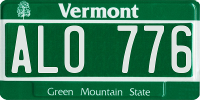 VT license plate ALO776