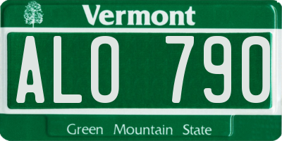 VT license plate ALO790