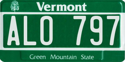 VT license plate ALO797
