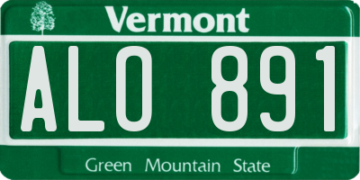 VT license plate ALO891