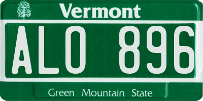 VT license plate ALO896