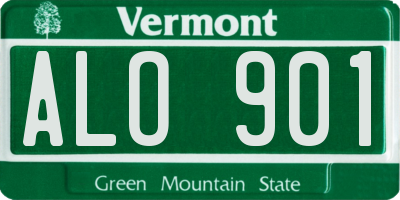 VT license plate ALO901