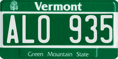 VT license plate ALO935