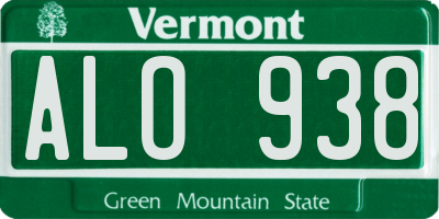 VT license plate ALO938