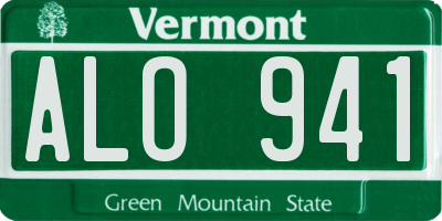 VT license plate ALO941