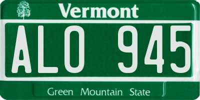 VT license plate ALO945