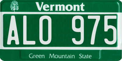VT license plate ALO975