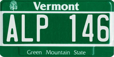 VT license plate ALP146