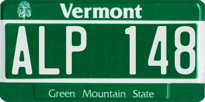VT license plate ALP148